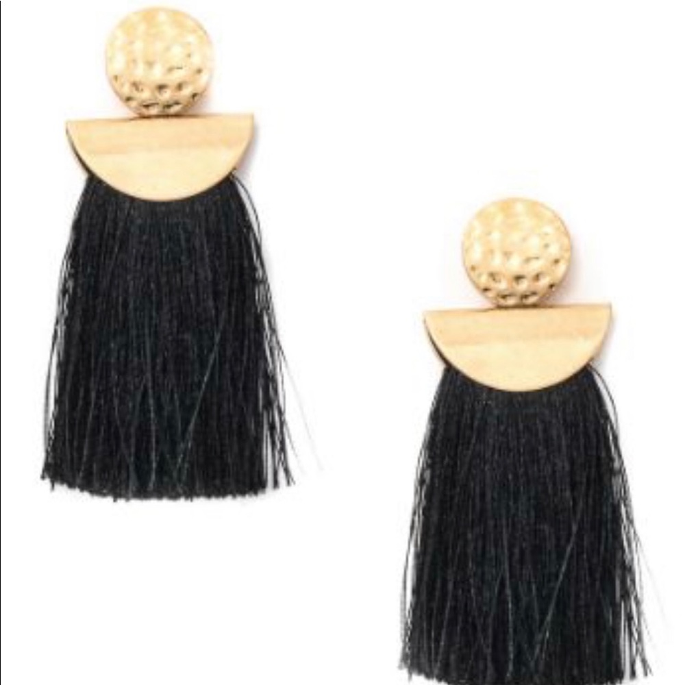 Black Fringe earrings